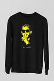 Snake Siyah Unisex Sweatshirt
