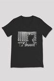 Snake Siyah Unisex V Yaka Tişört
