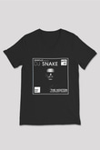 Snake Siyah Unisex V Yaka Tişört
