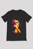 Snake Siyah Unisex V Yaka Tişört
