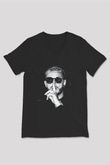 Snake Siyah Unisex V Yaka Tişört