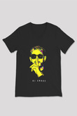Snake Siyah Unisex V Yaka Tişört