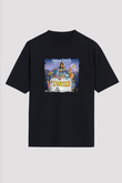 Snoop Dogg Baskılı Unisex Oversize Siyah Tişört