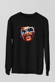 Snoop Dogg Baskılı Unisex Siyah Sweatshirt