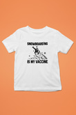 Snowboarding Baskılı Unisex Beyaz Çocuk Tişört - Tshirt
