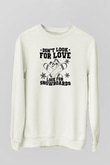Snowboarding Baskılı Unisex Ekru Sweatshirt