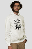 Sodom Beyaz Unisex Kapşonlu Sweatshirt
