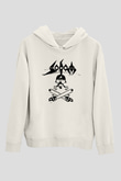 Sodom Beyaz Unisex Kapşonlu Sweatshirt