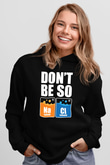 Sodyum Klor Baskılı Unisex Siyah Kapüşonlu Sweatshirt