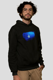 Somali - Somalia Bayrağı Baskılı Unisex Siyah Kapüşonlu Sweatshirt