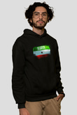Somaliland Bayrağı Baskılı Unisex Siyah Kapüşonlu Sweatshirt
