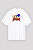 Sonic the Hedgehog Beyaz Unisex Oversize Tişört T-Shirt