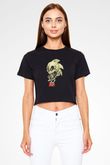 Sonic the Hedgehog Siyah Crop Top Tişört