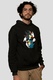 Sonic the Hedgehog Siyah Unisex Kapüşonlu Sweatshirt