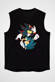 Sonic the Hedgehog Siyah Unisex Kolsuz Tişört
