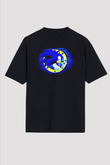 Sonic the Hedgehog Siyah Unisex Oversize Tişört