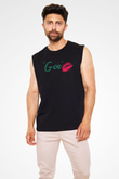 Sonic Youth Siyah Unisex-Fabrikası Kolsuz Tişört