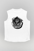Sons of Anarchy Beyaz Unisex Kolsuz Tişört