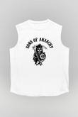 Sons of Anarchy Beyaz Unisex Kolsuz Tişört