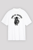 Sons of Anarchy Beyaz Unisex Oversize Tişört T-Shirt