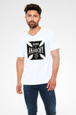 Sons of Anarchy Beyaz Unisex V Yaka Tişört T-Shirt
