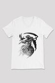 Sons of Anarchy Beyaz Unisex V Yaka Tişört T-Shirt