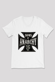 Sons of Anarchy Beyaz Unisex V Yaka Tişört T-Shirt