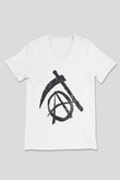 Sons of Anarchy Beyaz Unisex V Yaka Tişört T-Shirt