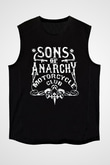 Sons of Anarchy Siyah Unisex Kolsuz Tişört
