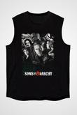 Sons of Anarchy Siyah Unisex Kolsuz Tişört