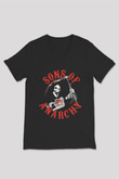 Sons of Anarchy Siyah Unisex V Yaka Tişört T-Shirt