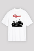 Sopranos Baskılı Beyaz Unisex Oversize Tişört - Tshirt