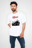 Sopranos Baskılı Beyaz Unisex Oversize Tişört - Tshirt