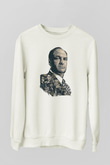 Sopranos Baskılı Beyaz Unisex Sweatshirt