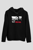 Sopranos Baskılı Unisex Siyah Hoodie