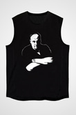 Sopranos Baskılı Unisex Siyah Kolsuz Tişört - Tshirt