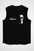 Sopranos Baskılı Unisex Siyah Kolsuz Tişört - Tshirt