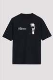 Sopranos Baskılı Unisex Siyah Oversize Tişört - Tshirt