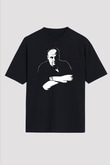 Sopranos Baskılı Unisex Siyah Oversize Tişört - Tshirt