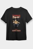 Sopranos Baskılı Unisex Siyah Tişört - Tshirt
