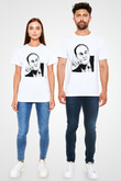 Sopranos Unisex Baskılı Beyaz Tişört - Tshirt