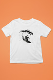 Sörf Baskılı Unisex Beyaz Çocuk Tişört - Tshirt
