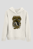 Sörf Baskılı Unisex Ekru Hoodie