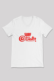 Sörf Baskılı Unisex V Yaka Tişört - Tshirt