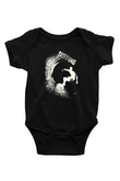 Sörf - Surfing Baskılı Unisex Siyah Bebek Body - Zıbın