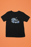 Sörf - Surfing Baskılı Unisex Siyah Çocuk Tİşörtü - Tshirt