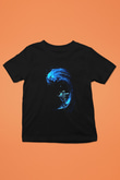 Sörf - Surfing Baskılı Unisex Siyah Çocuk Tİşörtü - Tshirt