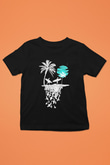 Sörf - Surfing Baskılı Unisex Siyah Çocuk Tİşörtü - Tshirt