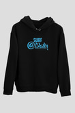 Sörf - Surfing Baskılı Unisex Siyah Kapüşonlu Sweatshirt