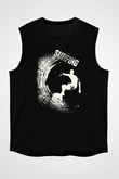 Sörf - Surfing Baskılı Unisex Siyah Kolsuz Tişört